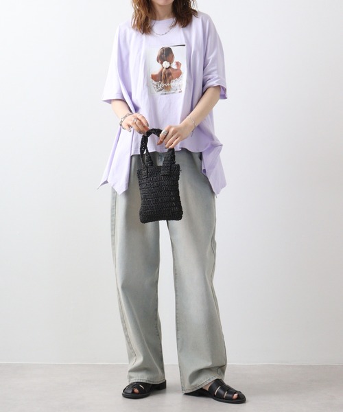 EGLANTINE(エグランティーヌ)の「Eglantine シュシュ付カットソー(Tシャツ/カットソー・レディース・ラベンダー/ネイビー/ライトグリーン/オフホワイト・40)」の16枚目の写真