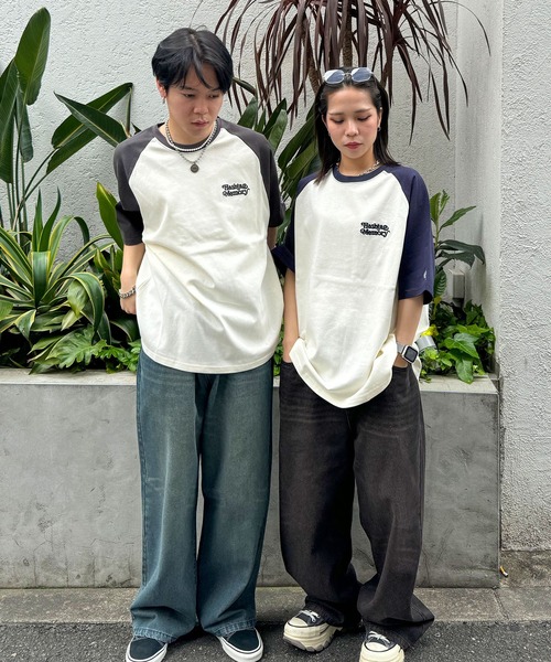 #MEMORY(メモリー)の「【MEMORY】看板バブちゃん ラグラン ヘビーウェイトTシャツ / オーバーサイズ ラグランTシャツ ユニセックス(Tシャツ/カットソー・メンズ・アイボリー系1/ホワイト×レッド/アイボリー系2/ホワイト×グリーン/ホワイト×ブラック・FREE)」の14枚目の写真