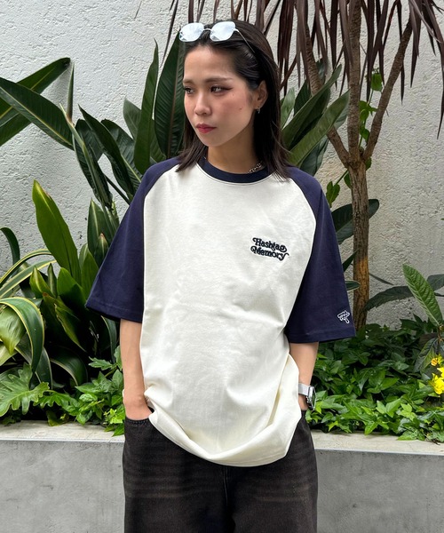 #MEMORY(メモリー)の「【MEMORY】看板バブちゃん ラグラン ヘビーウェイトTシャツ / オーバーサイズ ラグランTシャツ ユニセックス(Tシャツ/カットソー・メンズ・アイボリー系1/ホワイト×レッド/アイボリー系2/ホワイト×グリーン/ホワイト×ブラック・FREE)」の7枚目の写真