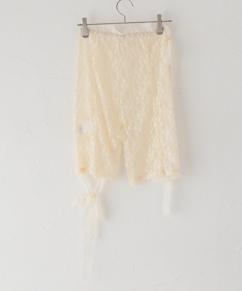 セール】【YUHAN WANG/ユハン ワン】lace trimmed biker shorts