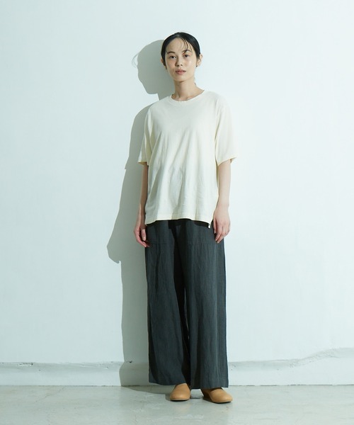 IKKUNA(イクナ)の「oversized t-shirt I(Tシャツ/カットソー・レディース・グリーン系その他/キナリ/ライラック・1)」の7枚目の写真