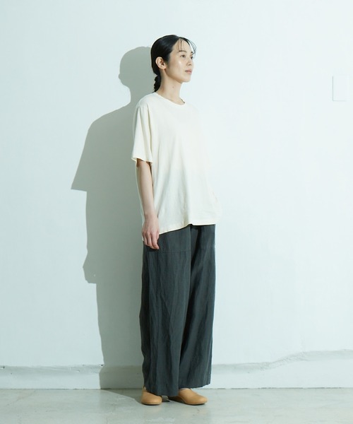 IKKUNA(イクナ)の「oversized t-shirt I(Tシャツ/カットソー・レディース・グリーン系その他/キナリ/ライラック・1)」の8枚目の写真