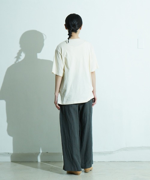 IKKUNA(イクナ)の「oversized t-shirt I(Tシャツ/カットソー・レディース・グリーン系その他/キナリ/ライラック・1)」の9枚目の写真