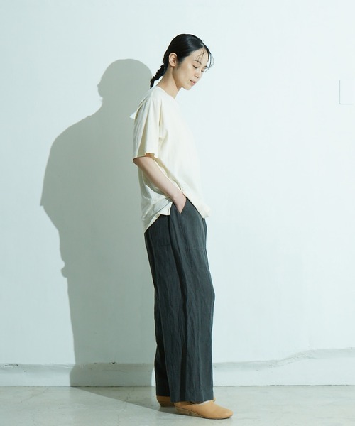 IKKUNA(イクナ)の「oversized t-shirt I(Tシャツ/カットソー・レディース・グリーン系その他/キナリ/ライラック・1)」の10枚目の写真