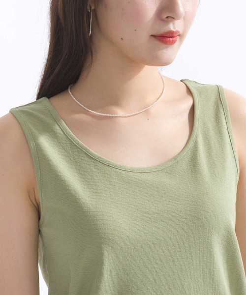 PICCIN（ピッチン）の「スラブ地前後2WAYタンクトップ（タンクトップ・レディース・グレー/ブラック/カーキ/オフホワイト・M）」の14枚目の写真
