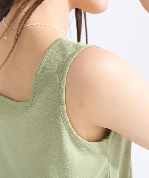 PICCIN（ピッチン）の「スラブ地前後2WAYタンクトップ（タンクトップ・レディース・グレー/ブラック/カーキ/オフホワイト・M）」の16枚目の写真