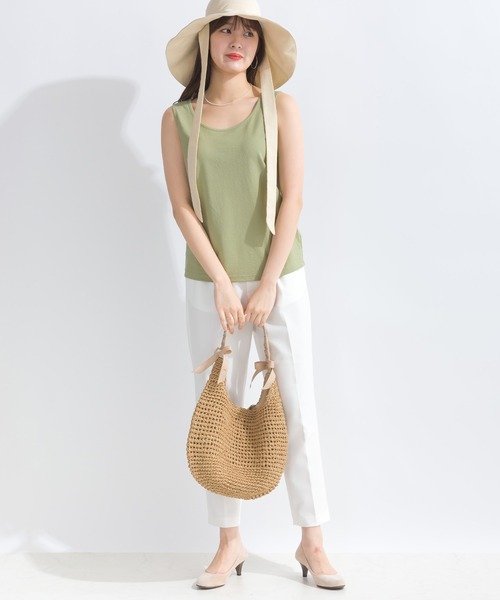 PICCIN（ピッチン）の「スラブ地前後2WAYタンクトップ（タンクトップ・レディース・グレー/ブラック/カーキ/オフホワイト・M）」の11枚目の写真