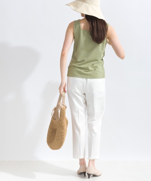 PICCIN（ピッチン）の「スラブ地前後2WAYタンクトップ（タンクトップ・レディース・グレー/ブラック/カーキ/オフホワイト・M）」の13枚目の写真