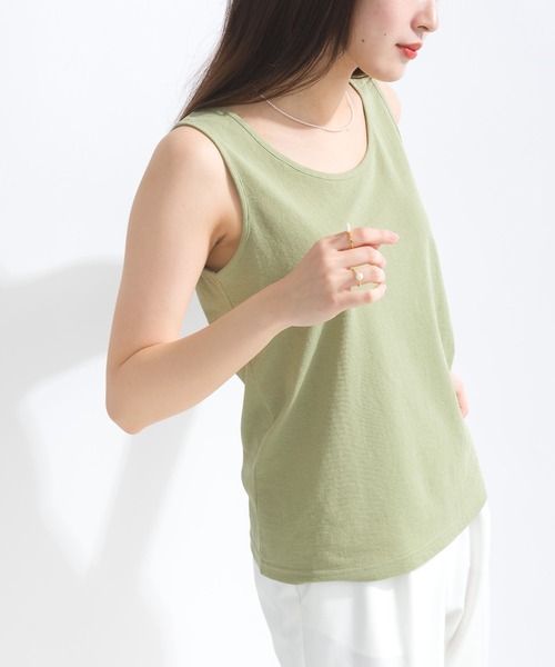 PICCIN（ピッチン）の「スラブ地前後2WAYタンクトップ（タンクトップ・レディース・グレー/ブラック/カーキ/オフホワイト・M）」の8枚目の写真