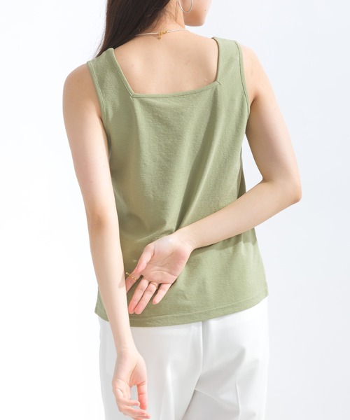 PICCIN（ピッチン）の「スラブ地前後2WAYタンクトップ（タンクトップ・レディース・グレー/ブラック/カーキ/オフホワイト・M）」の9枚目の写真