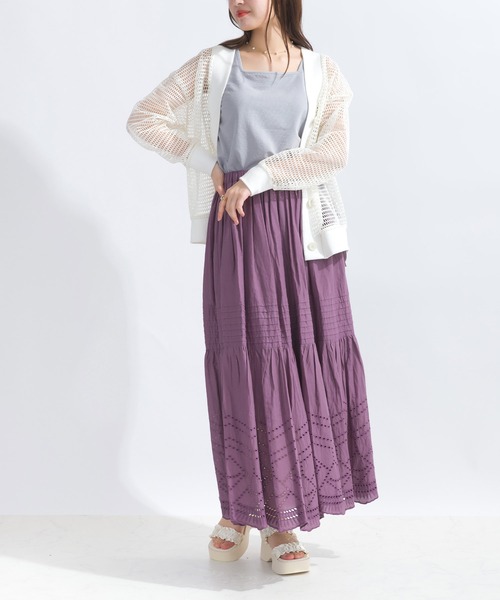 PICCIN（ピッチン）の「スラブ地前後2WAYタンクトップ（タンクトップ・レディース・グレー/ブラック/カーキ/オフホワイト・M）」の5枚目の写真