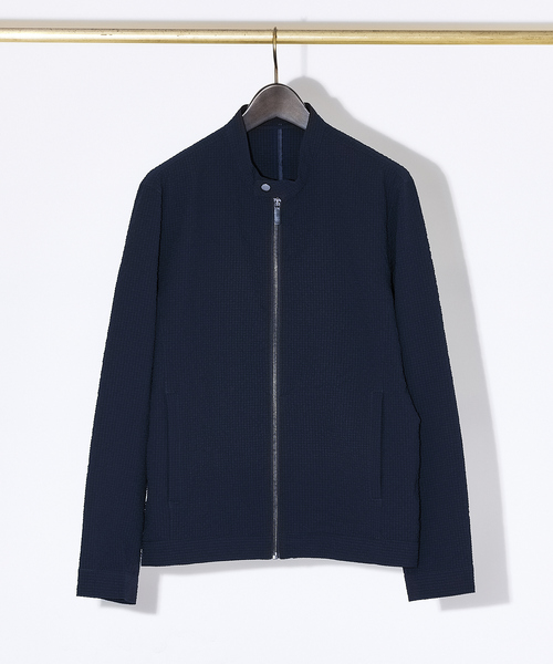 ABAHOUSE GRAY（アバハウスグレイ）の「【QuicDry / セットアップ対応】オニサッカー ライダーズジャケット / ブルゾン（ブルゾン・メンズ・ブラック/カーキ/ネイビー・46/48/50）」の19枚目の写真