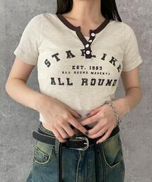 dispark | WEGO/【24年春夏新作】ヘンリーVネックリブT(Tシャツ/カットソー)