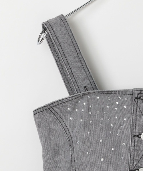 PAGEBOY（ページボーイ）の「ラインストーンデニムビスチェ（ベスト・レディース・ブルー/ブラック・FREE）」の20枚目の写真