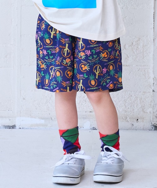 BIG FIELD（ビッグフィールド）の「総柄ショーツ（80～150cm）（その他パンツ・キッズ・レッド/チャコール/ネイビー/ライトブルー・90/95/100/110/120/130/140/150/80）」の3枚目の写真