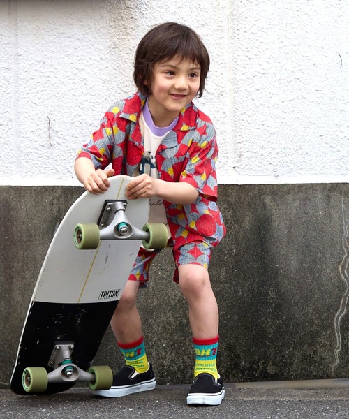 BIG FIELD（ビッグフィールド）の「総柄ショーツ（80～150cm）（その他パンツ・キッズ・レッド/チャコール/ネイビー/ライトブルー・90/95/100/110/120/130/140/150/80）」の22枚目の写真