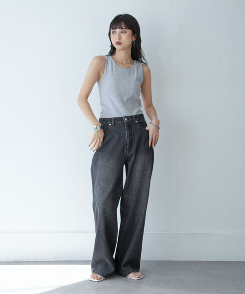 Chillfar(チルファー)の「カップ付き デイリーカラータンク(タンクトップ・レディース・オートミール/ブラック系/ホワイト/ブラウン/ブラック/グレイッシュベージュ/アイボリー/ブラウン系/グレー/グレー系・FREE)」の13枚目の写真