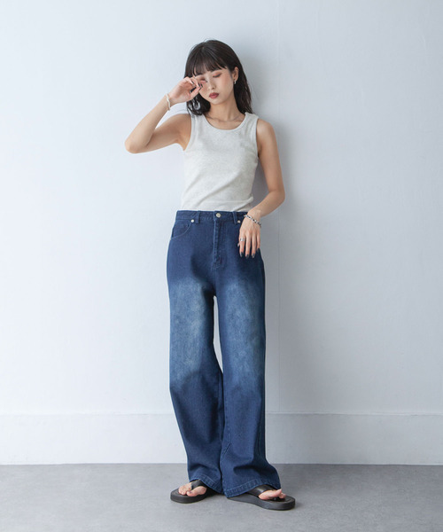 Chillfar(チルファー)の「カップ付き デイリーカラータンク(タンクトップ・レディース・オートミール/ブラック系/ホワイト/ブラウン/ブラック/グレイッシュベージュ/アイボリー/ブラウン系/グレー/グレー系・FREE)」の16枚目の写真