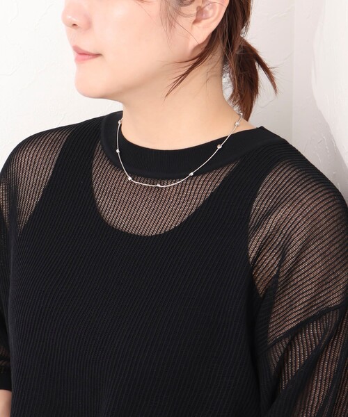 NOLLEY’S（ノーリーズ）の「メタルプレートチェーンスライドネックレス（ネックレス・レディース・シルバー/ゴールド・FREE）」の2枚目の写真