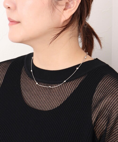 NOLLEY’S（ノーリーズ）の「メタルプレートチェーンスライドネックレス（ネックレス・レディース・シルバー/ゴールド・FREE）」の4枚目の写真