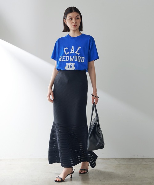 Whim Gazette（ウィムガゼット）の「ニットタックフレアスカート