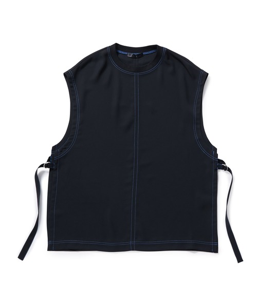 JUNRED（ジュンレッド）の「【 セットアップ対応 】ドレープツイルアジャストスリットベスト（ベスト・メンズ・ネイビー/ブラック・L/M/S）」の21枚目の写真