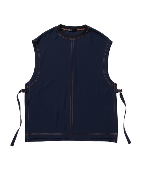 JUNRED（ジュンレッド）の「【 セットアップ対応 】ドレープツイルアジャストスリットベスト（ベスト・メンズ・ネイビー/ブラック・L/M/S）」の20枚目の写真