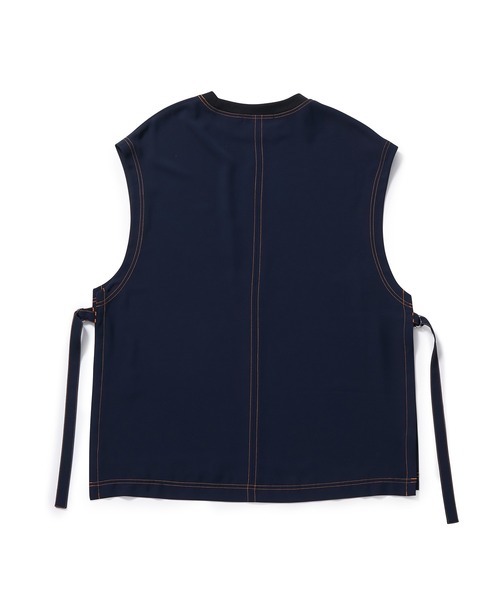 JUNRED（ジュンレッド）の「【 セットアップ対応 】ドレープツイルアジャストスリットベスト（ベスト・メンズ・ネイビー/ブラック・L/M/S）」の19枚目の写真