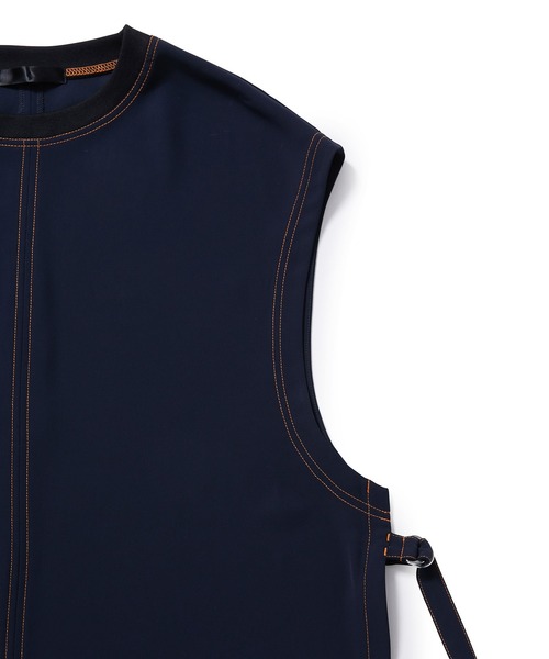 JUNRED（ジュンレッド）の「【 セットアップ対応 】ドレープツイルアジャストスリットベスト（ベスト・メンズ・ネイビー/ブラック・L/M/S）」の17枚目の写真