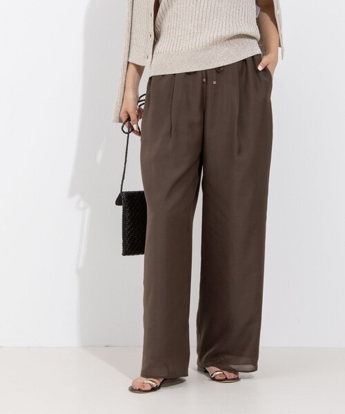 NOLLEY’S（ノーリーズ）の「ウォッシャブルスパンローンイージーワイドパンツ（その他パンツ・レディース・ピンク/ブラウン・38/36）」の2枚目の写真