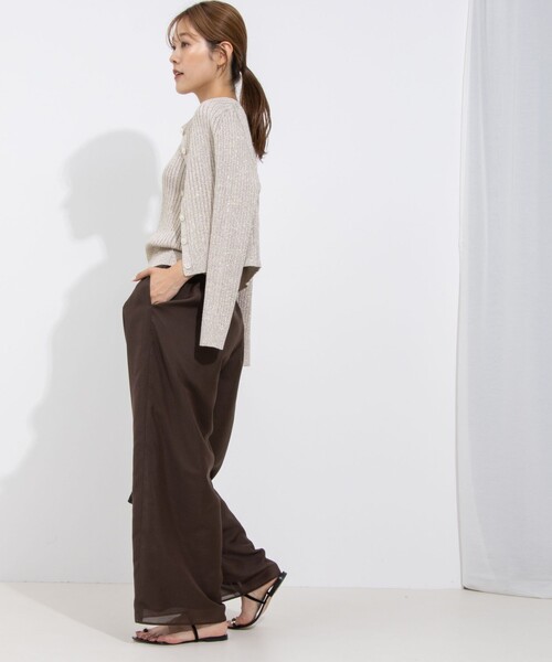 NOLLEY’S（ノーリーズ）の「ウォッシャブルスパンローンイージーワイドパンツ（その他パンツ・レディース・ピンク/ブラウン・38/36）」の20枚目の写真