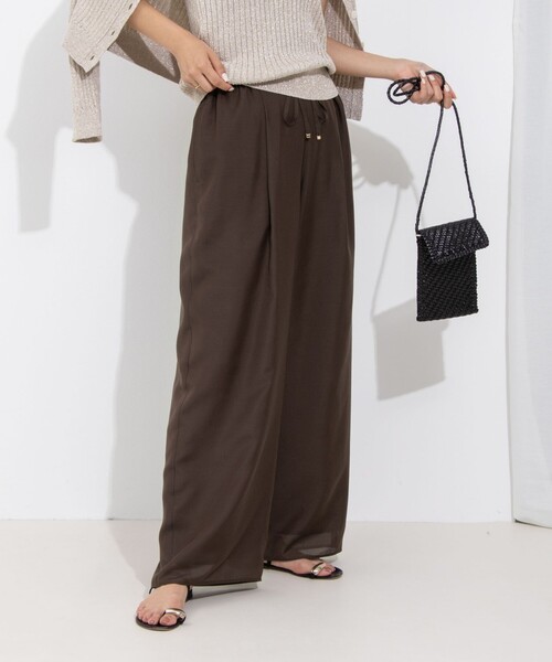 NOLLEY’S（ノーリーズ）の「ウォッシャブルスパンローンイージーワイドパンツ（その他パンツ・レディース・ピンク/ブラウン・38/36）」の18枚目の写真