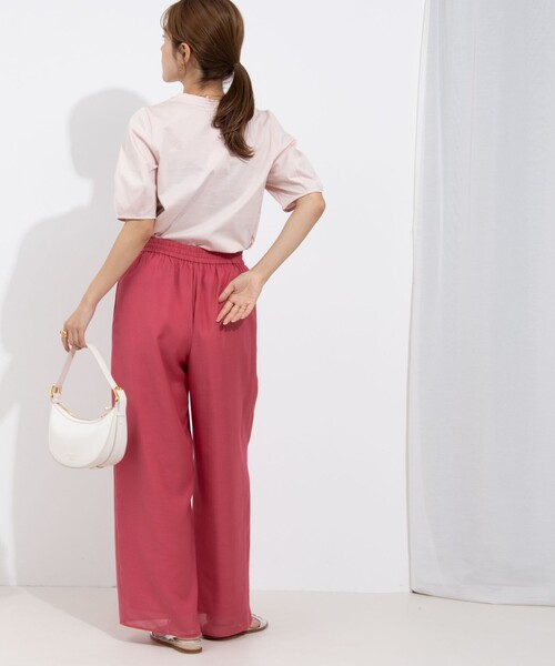 NOLLEY’S（ノーリーズ）の「ウォッシャブルスパンローンイージーワイドパンツ（その他パンツ・レディース・ピンク/ブラウン・38/36）」の16枚目の写真