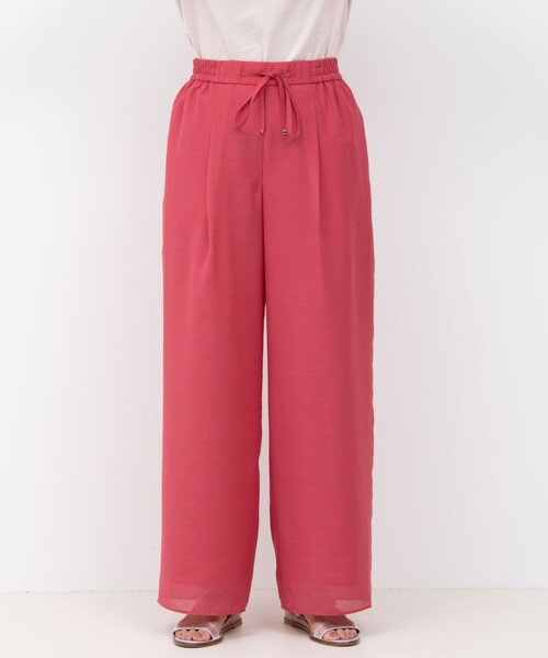 NOLLEY’S（ノーリーズ）の「ウォッシャブルスパンローンイージーワイドパンツ（その他パンツ・レディース・ピンク/ブラウン・38/36）」の11枚目の写真