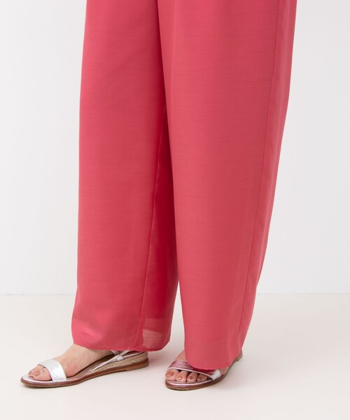 NOLLEY’S（ノーリーズ）の「ウォッシャブルスパンローンイージーワイドパンツ（その他パンツ・レディース・ピンク/ブラウン・38/36）」の5枚目の写真