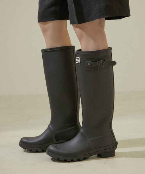 SALON adam et rope'（サロン アダム エ ロペ）の「【Barbour（バブアー）】Bede tall wellington/ロングレインブーツ（ブーツ・レディース・ブラック・23.0cm/24.0cm/25.0cm）」の2枚目の写真