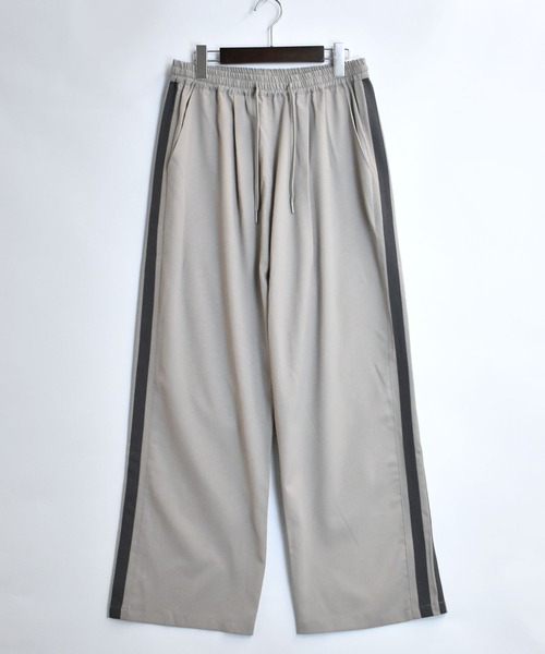 おしゃれスタ(オシャレスタ)の「リネンライク サイドライン ルーズ スラックス【IR】 レディース メンズ(スラックス・メンズ・ブラック/チャコールグレー/グレイッシュベージュ・L/M/XL)」の10枚目の写真