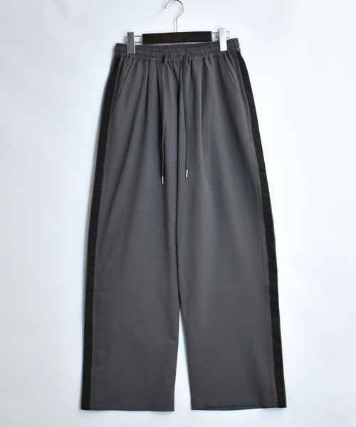 おしゃれスタ(オシャレスタ)の「リネンライク サイドライン ルーズ スラックス【IR】 レディース メンズ(スラックス・メンズ・ブラック/チャコールグレー/グレイッシュベージュ・L/M/XL)」の11枚目の写真