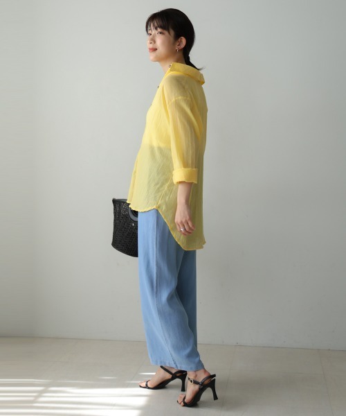 Bou Jeloud(ブージュルード)の「コットンガーゼカラーブラウス(シャツ/ブラウス・レディース・ブラック/ホワイト/パープル/イエロー/ブルー・FREE)」の16枚目の写真