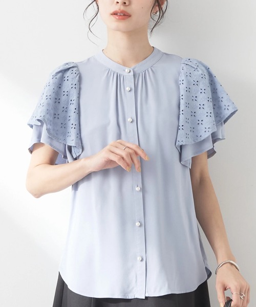 セール】レースラッフルブラウス（シャツ/ブラウス）｜earth  