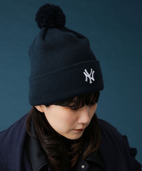 NEW ERA（ニューエラ）の「NEW ERA / 別注 ポンポン ワッチキャップ 24AW（ニットキャップ/ビーニー・レディース・ブルー/ホワイト系その他7/ブラック/ネイビー・ONE SIZE）」の4枚目の写真