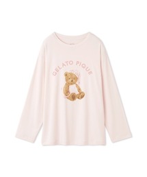 ジェラートピケ BEAR柄ワンポイントロンT&ショートパンツ　ルームウェア gelato pique（ジェラートピケ）の「GOOD NIGHT BEAR柄ワン