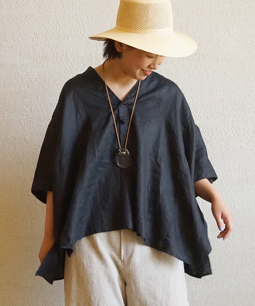 40リネンワッシャー Vスキッパーシャツ journal standard luxe｜40リネンワッシャー Vスキッパーシャツ