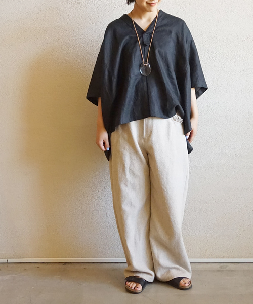 40リネンワッシャー Vスキッパーシャツ journal standard luxe｜40リネンワッシャー Vスキッパーシャツ