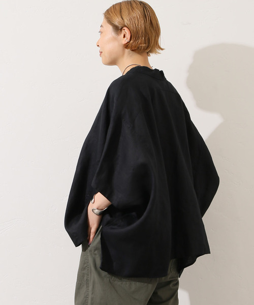 リネンワッシャーVネックシャツ - journal standard luxe 40リネンワッシャー Vスキッパーシャツ（シャツ／ブラウス
