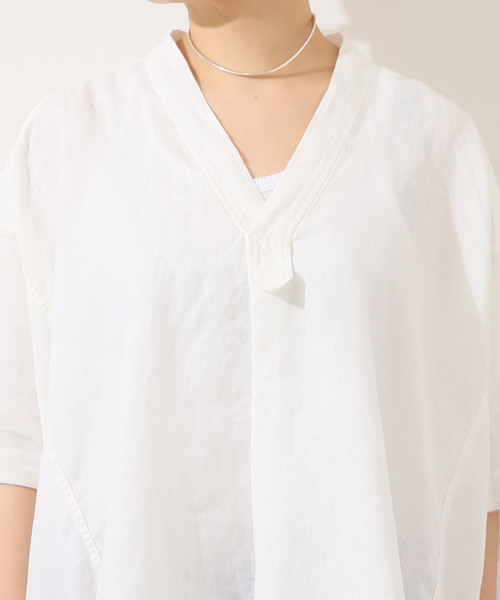 40リネンワッシャー Vスキッパーシャツ（シャツ/ブラウス）｜JOURNAL