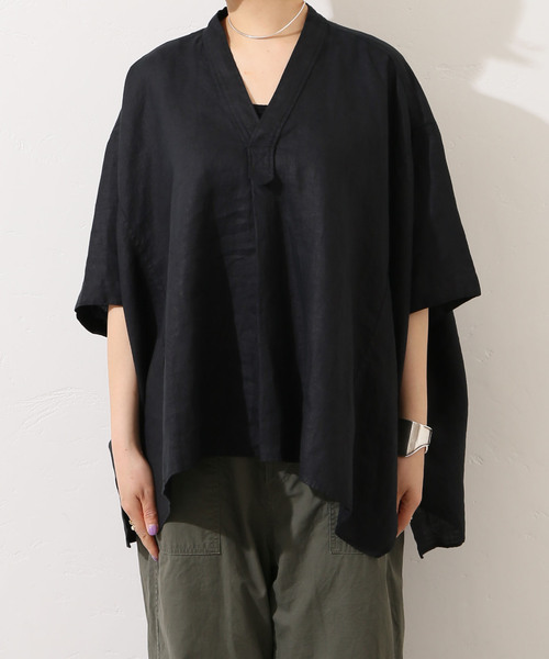 ジャーナルスタンダードラックス　スキッパー　シャツ　ブラウス　luxe セール】【ARMEN】POPLIN SKIPPER SHIRT（シャツ/ブラウス