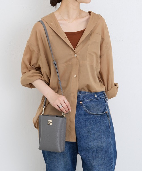 russet(ラシット)の「スマートフォンショルダーバッグ(CE-1346)(ショルダーバッグ・レディース・グレー/グレー系その他/ブラック・FREE)」の8枚目の写真