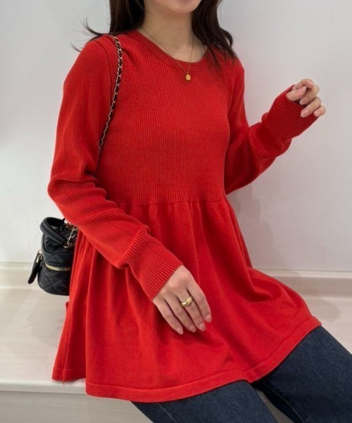 Rene ルネ　ペプラムニット リブ切替ペプラムニット - ベルーナ【公式】