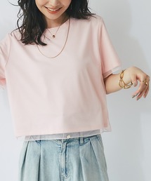 La boutique BonBon | 【ZOZO先行販売・miki監修】レイヤードチュールカットソー(Tシャツ/カットソー)
